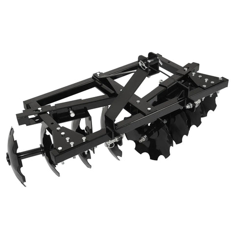 46 Inch Universal Disc Harrow For CAT 0 Tractors Heavy Duty Steel Construction With Powder Coated Finish 3 Point Hitch Plow Attachment