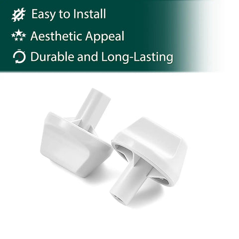 Air Conditioner Control Knob Replacement For WJ12X24802 White Plastic Knob 2 Pack Fits GE Hotpoint Easy Fit Design