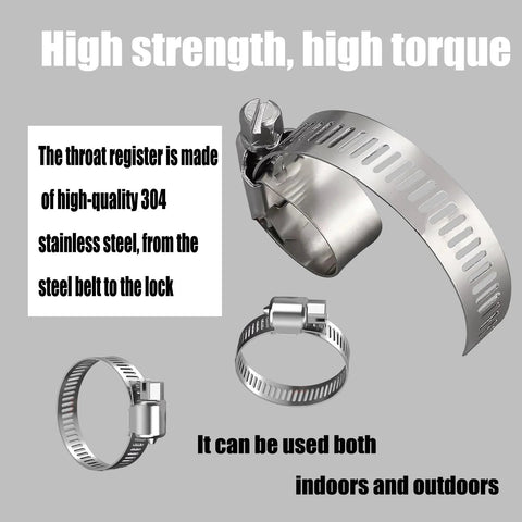 60-piece stainless steel hose clamp set; worm-gear clamps adjustable from 1/4 to 1-1/2 inches for automotive use.