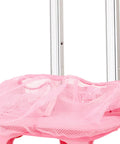 Foldable Aluminum Trolley Cart Hand Truck With Ergonomic Handle, Removable Frame, Easy Fold Design, Lightweight Backpack Carrier For Books And Gear, Pink, 330 mm x 900 mm