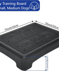 Portable Dog Training Platform With Non Skid Surface For Small Dogs, 17 x 13 x 3.14 in, black with wave texture surface