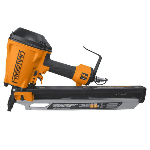 Second Generation Compact Lightweight Pneumatic Framing Nailer With 21 Degree Magazine 3 1/4 Inch Capacity side view
