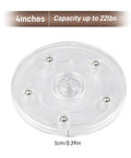 Two Pack 4 Inch Clear Acrylic Lazy Susan Turntable Set With Ball Bearing 360 Degree Rotation For Decorating Spices, Cabinets
