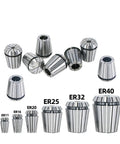 1pc ER Spring Collet Chuck Spindle Motor Built Hard As Nails For Heavy Duty CNC Milling And Lathe Work Smooth High Speed Spin Crushes Real Jobs While Keeping The Rig Locked In Tight, showing various ER collets.