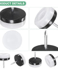 24 Pack Heavy Duty Furniture Sliders With Stainless Steel Nail On Chair Leg Guards That Keep Your Hardwood Floors Looking Fresh And Block Annoying Scrapes For A Slick Smooth Glide Across Any Room, showing detailed product features.