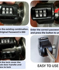 Door Lever Lockout Device With Code Lock No Key Needed Privacy For Bedroom From Outside Only Fits Long Connecting Shaft 1.1 To 1.26 Inches Measure Before Order installed on door lever.