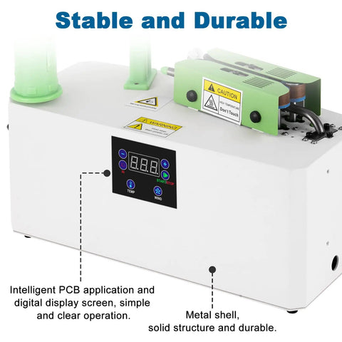 Straight Up Heavy Duty Air Cushion Maker Slick Self Sealing Packer With Thirty Feet Per Minute Inflation And Included One Hundred Sixty Four Foot Film Roll For Daily Shipping Hustles showing digital display and metal structure.
