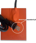 Self Adhesive Silicone Heater Pad For Cars with American standard plug and 5.75 ft cord, 4x5 in heating mat.