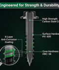 Diagram of Pack Of 50 No 14 X 8 Wood Structural Screws Tough As Nails Heavy Duty Hex Head Black Timber Log Landscaping Screws showing core features
