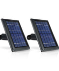 Solar Panel For Wyze Cam Outdoor And Wyze Cam Outdoor V2 With 2W 5V Charging 2 Pack Black Keeps Your Surveillance Powered