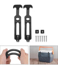 Beefy Rubber Latch Set 4 Pack T Handle Draw Latches with screws, absorbing vibration and securing hood closure on cargo case.