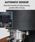 Pro Level Automatic Coffee Tamper Machine Featuring Adjustable Pressure Control Built To Reduce Wrist Strain And Help You Nail Consistent Espresso Shots Without Any Sweat Or Complicated Setup Daily automatic sensor detail.