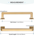 Dimensions of 10 Pack 5 Inch Champagne Bronze Cabinet Handles Center To Center 5 Inch Solid Zinc Alloy Pulls For Kitchen Cupboards