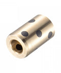 Hassle Free 8Mm Bore 15Mm OD Brass Graphite Bushings Self Lubricating Sleeve Bearings, showcasing smooth surface and black dot pattern.