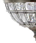 Close-up of 12 Inch Antique Brass And Clear Regina Empire LED Pendant Light With Crystal Shade Dope Adjustable Hanging Chandelier