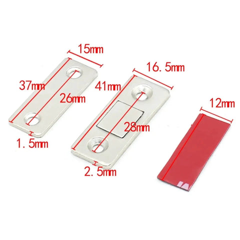 Magnetic Cabinet Catches 20 Pack Invisible Soft Catch Door Stops Ultra Thin Hidden Closet Latches with detailed measurements