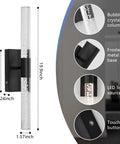 Crystal Battery Operated Wall Sconce Set of 2,Rechargeable Wall Sconces with Remote Control,Modern Black Bathroom Vanity Light fixtures,Wireless Dimmable Wall Lights for Bedroom Living Room Hallway close-up showing bubble crystal column design and metal base.