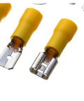 Get Your Hands On This 300 Piece Set Of Red Blue And Yellow Cold Pressed Butt Splice Terminals For Easy Male Female Wire Connections That Are Built To Last With A Handy Storage Box Included For All Your DIY Electrical Fixes And Car Repairs, yellow insulated terminals