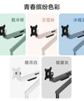 One Piece Height Adjustable Wall Mount Monitor Arm With Ultra Smooth Extendable Arms in multiple colors for perfect desk setup.