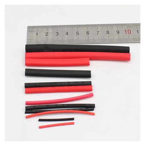 Black And Red Heat Shrink Tubing Kit 42 Pieces Premium Wire Cable Wrap Sleeving Assortment Set For Insulation Pro Tech Fix It Now Style, assorted sizes