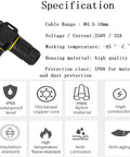 IP68 Weatherproof 3 Way Junction Box For Outdoor And Underground Use, 3 Pin Electrical Connector, PA66 Housing Specifications