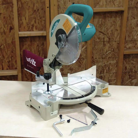 10 Inch 15 Amp Compound Miter Saw With Beefy 4600 RPM Motor showing a stable base and clear miter adjustment for precision cuts.