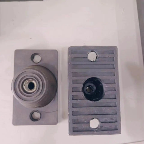 Close-up of 4 Pack M10 Rubber Floor Mounted Vibration Isolators for Air Conditioner Outdoor Unit and Machine Shock Absorber Brackets