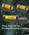 Magnetic Gunsmithing Tools Kit with level and scope mounting leveler for rifles, showing easy-read precision levels.