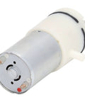 Boss Level 12V Micro Air Pump Featuring Rock Solid Aluminum Body, self priming diaphragm vacuum pump close-up view.