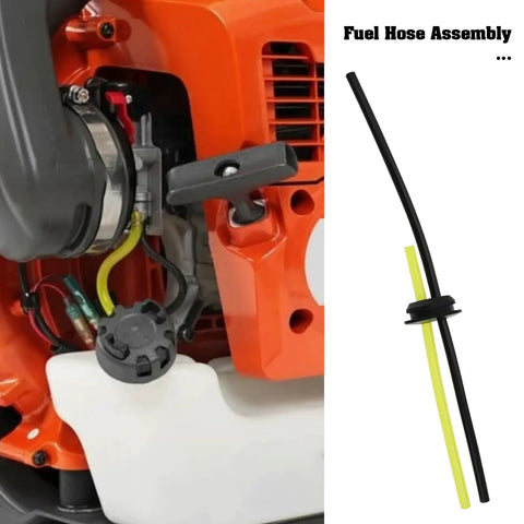 Fuel Hose Assembly Replacement Part 597967304 Direct OEM Replacement For Husqvarna 580BTS 570BTS 560BTS Backpack Leaf Blower And Jonsered BB2280 Compatible With Easy Install No Frills, black and yellow rubber hoses