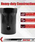 Three Eighths Inch Drive 54mm Hub Axle Nut Socket, Six Point Front Wheel Locknut Tool for Land Cruiser Hilux 4x4 Patrol