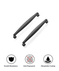 5 Pack Solid Matte Black Cabinet Handles For Kitchen Drawers Cabinets Cupboards, 6-1/4 Inch Center to Center Screws, scratch resistant
