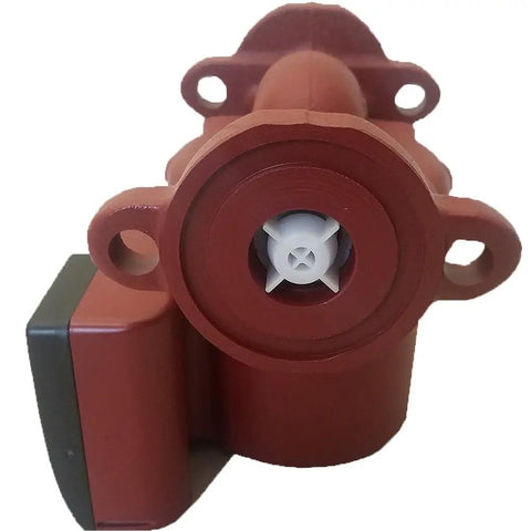 Front view of Cast Iron Circulator Pump 1/25 Hp Red With 0-17 GPM Flow, 0-19.5 Ft Head, 145 Psi Max, UL CSA Listed, 36 To 230 F Range