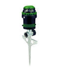 Six Spray Patterns Gear Drive Sprinkler On Metal T Spike For Customizable Lawn Watering Coverage With Rotating Head And Adjustable Spray Range