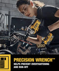 Real McCoy Cordless Impact Wrench Featuring 600 Ft Lbs Of Raw Torque And A Beefy One Half Inch Detent Pin Anvil used for automotive work.