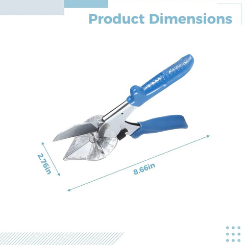 Adjustable Angle Miter Shear With SK5 Cutting Head Delivers Sharp Clean 45 To 135 Degree Cuts Large 1.97 Inch Opening
