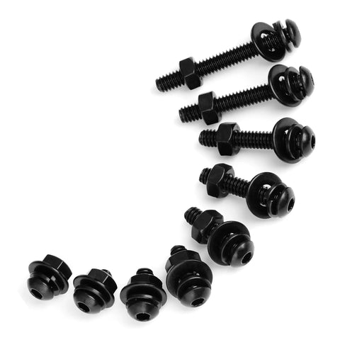 Assorted 1/4-20 Button Head Socket Cap Bolt Kit with Black Oxide 304 Stainless Nuts and Washers, DIY Projects, Hex Screws, Allen Screws