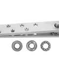 Heavy Duty 360 Degree Hidden Door Hinge in Stainless Steel for Wood Doors and Secret Doors, disassembled view.