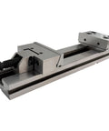 Real Deal Six Inch CNC Milling Vise With Three Hundred Millimeter Jaw Opening And Built Tough Alloy Steel Frame for precision workholding.