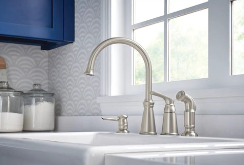 Top Shelf High Arc Kitchen Faucet With Spot Resist Stainless Finish And Smooth One Handle Design To Make Kitchen Chores An Absolute Breeze On Your Counter, featuring elegant arch and sleek handle.