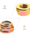 Get These Toddmomy Lawn Mower Spindle Shaft Lock Nuts! 10pcs Heavy Duty Metal with reverse thread for secure blade fixing.
