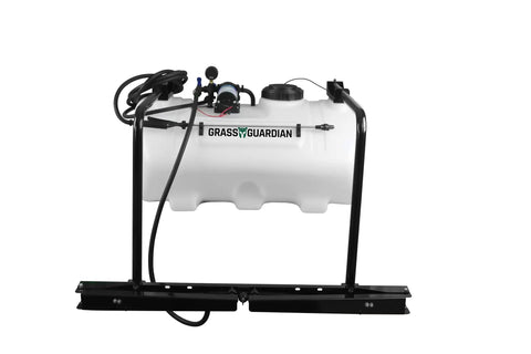 40 Gallon UTV Broadcast Sprayer With 2.2 GPM Diaphragm Pump And 10 Foot Swath Regulated Flow System on white background