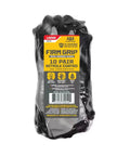 Nitrile Coated Tough Working Gloves Black Large Size 10 Pairs For Heavy Duty Jobs With Grippy Nitrile Coating Packaging