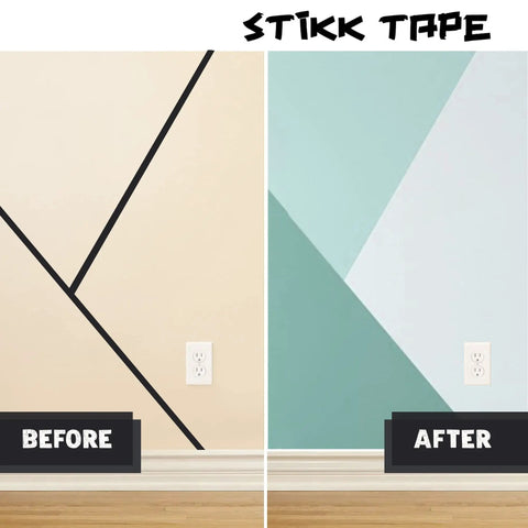 Before and after using 2 Inch Painter Tape For Sharp Edges And Clean Lines 60 Yards Of Residue Free Masking Tape For Diy Paint Projects