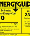 Energy guide label for 19.7 Inch Ceiling Fan With Lights Dimmable LED 6 Speeds Reversible Blades Remote And App Control Timing Semi Flush
