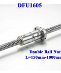 Run Slick 1605 C5 Ball Screw With Double Preloaded Nuts Killing All Slop For Tight Linear Control On Machine Tools And CNC Routers Exactly 900 Mm Long And Built Tough For Any Workshop, showing 1500mm long double ball nut assembly.