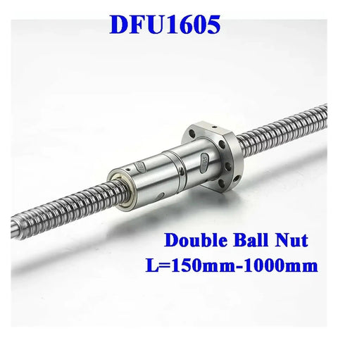 Run Slick 1605 C5 Ball Screw With Double Preloaded Nuts Killing All Slop For Tight Linear Control On Machine Tools And CNC Routers Exactly 900 Mm Long And Built Tough For Any Workshop, showing 1500mm long double ball nut assembly.