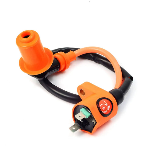Igniter CDI Box And Ignition Coil Kit For FourTrax 300 TRX300FW ATV 1998 1999 2000 2x4 4x4 Beefed Up Spark Power Orange CDI Box