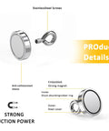 Diagram showing the parts of a Beefy Neodymium Fishing Magnet With 110 Lbs Pulling Power, Heavy Duty Round Magnet With Lifting Eye Bolt, For Magnetic Fishing, Treasure Hunting And Metal Item Retrieval, 1.42 Inch Diameter, including stainless steel screws, ant-collision sleeve, and steel cover.