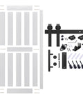 42 By 84 Inch Sliding Barn Door With Seven Foot Hardware Kit And Handle, Floor Guides, Pre Drilled Holes, Easy Assembly